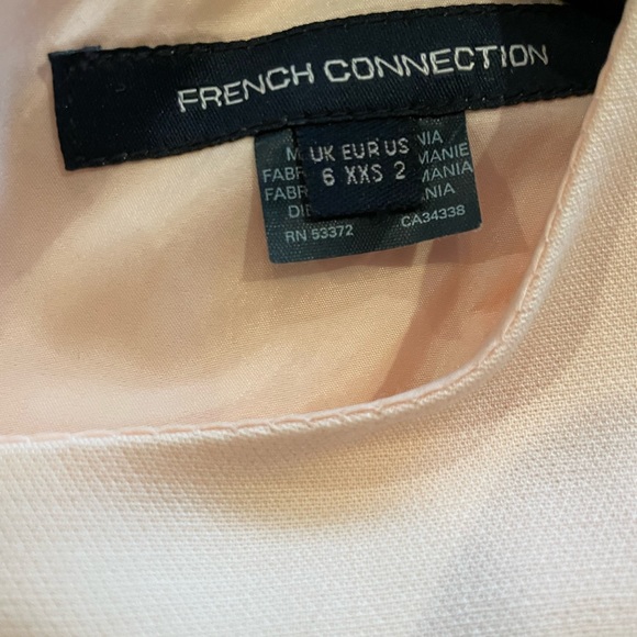 French Connection Peach Apricot Cut Out Bodycon Pencil Dress XXS Size 2 - Picture 5 of 7